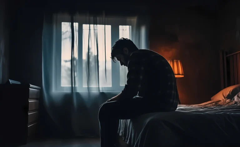 Close up on person suffering from anxiety